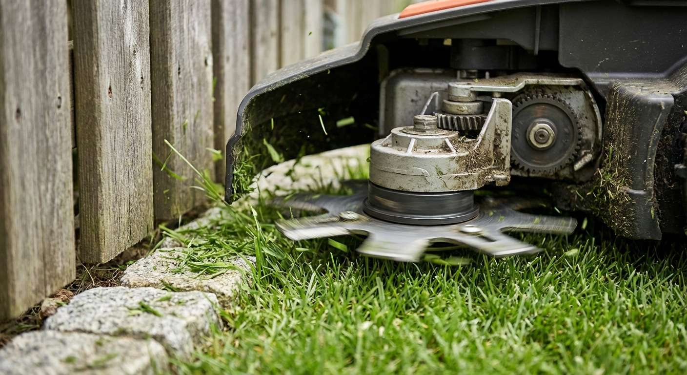 TruEdge Kantenschnitt-Detail eines Mähroboters